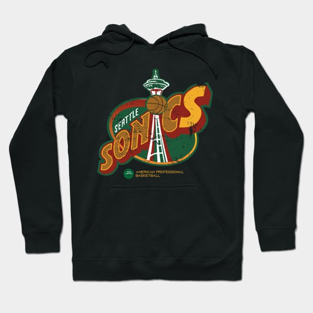 Sonics Basket Seattle Hoodie by Doxie Greeting